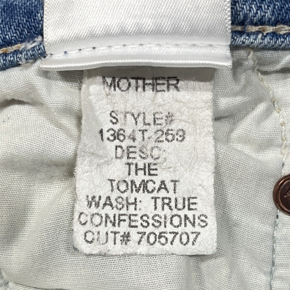 Mother Superior Tomcat in True Confessions Sz 25, Fits 26x24 Straight Crop Jeans - Picture 12 of 13